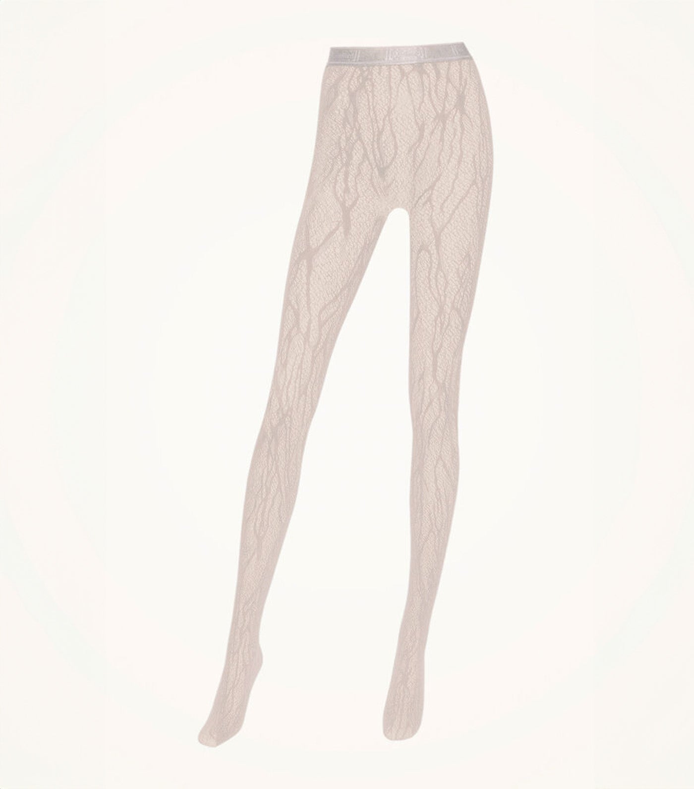 Wolford Snake Lace Tights Platinum