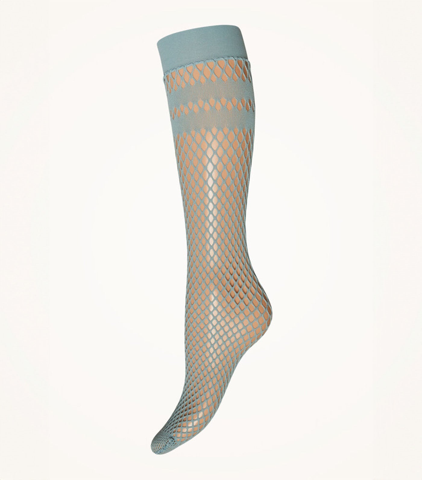 Wolford Net Lines Knee Highs Sky