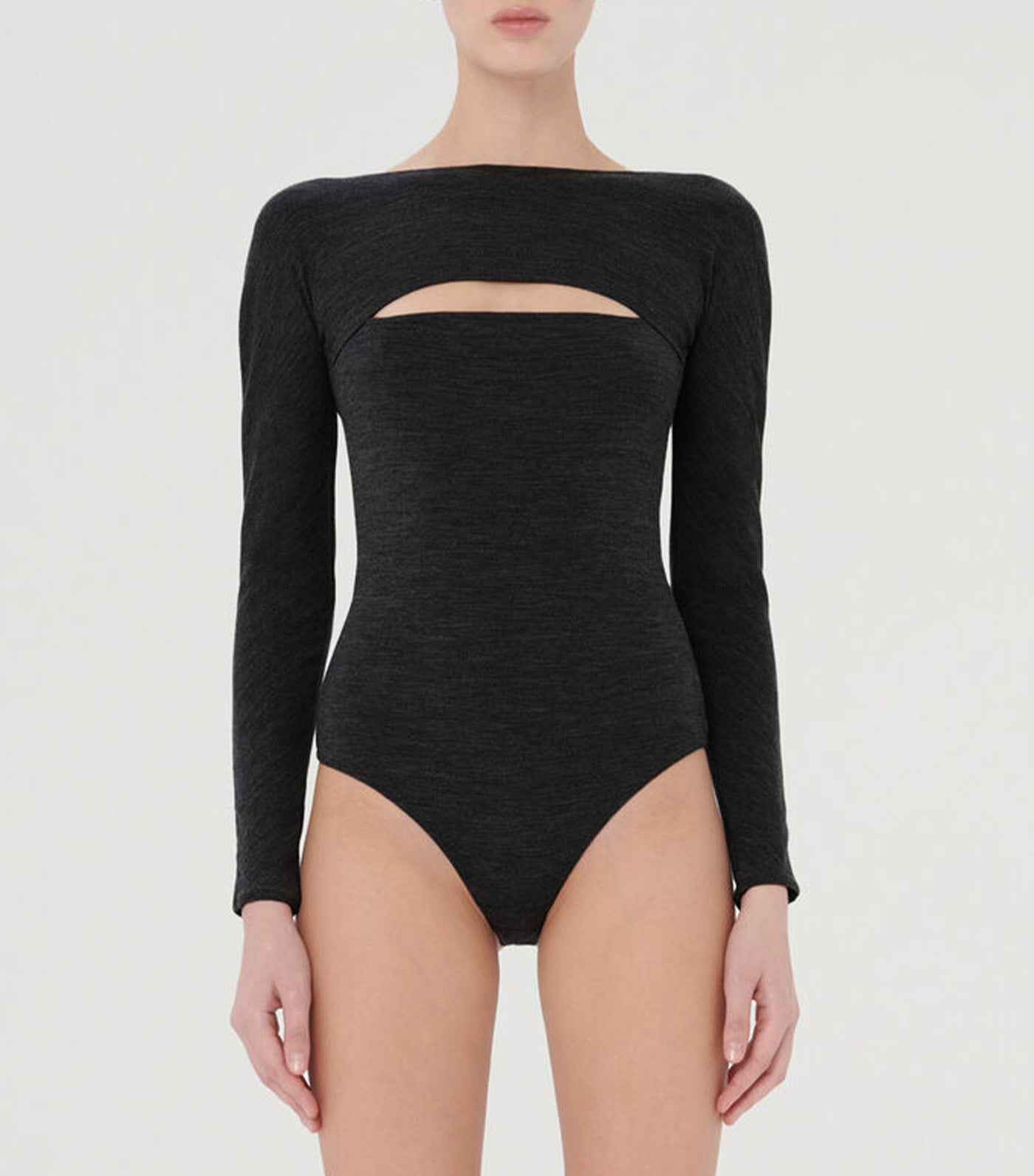 Wolford The Kimono Slit Bodysuit Black