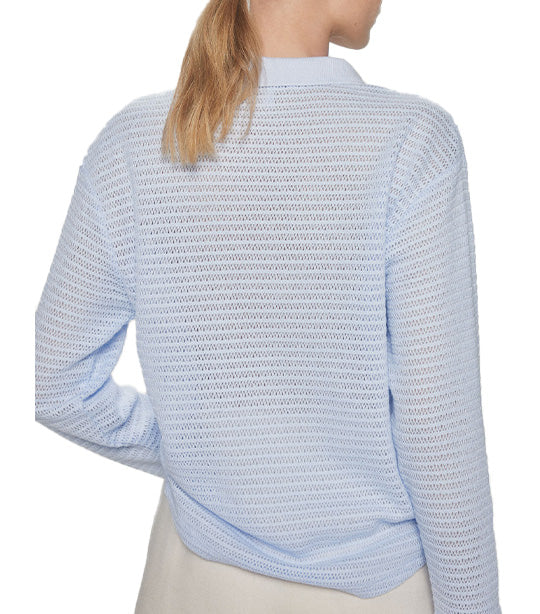 Knitted Polo Shirt Blue