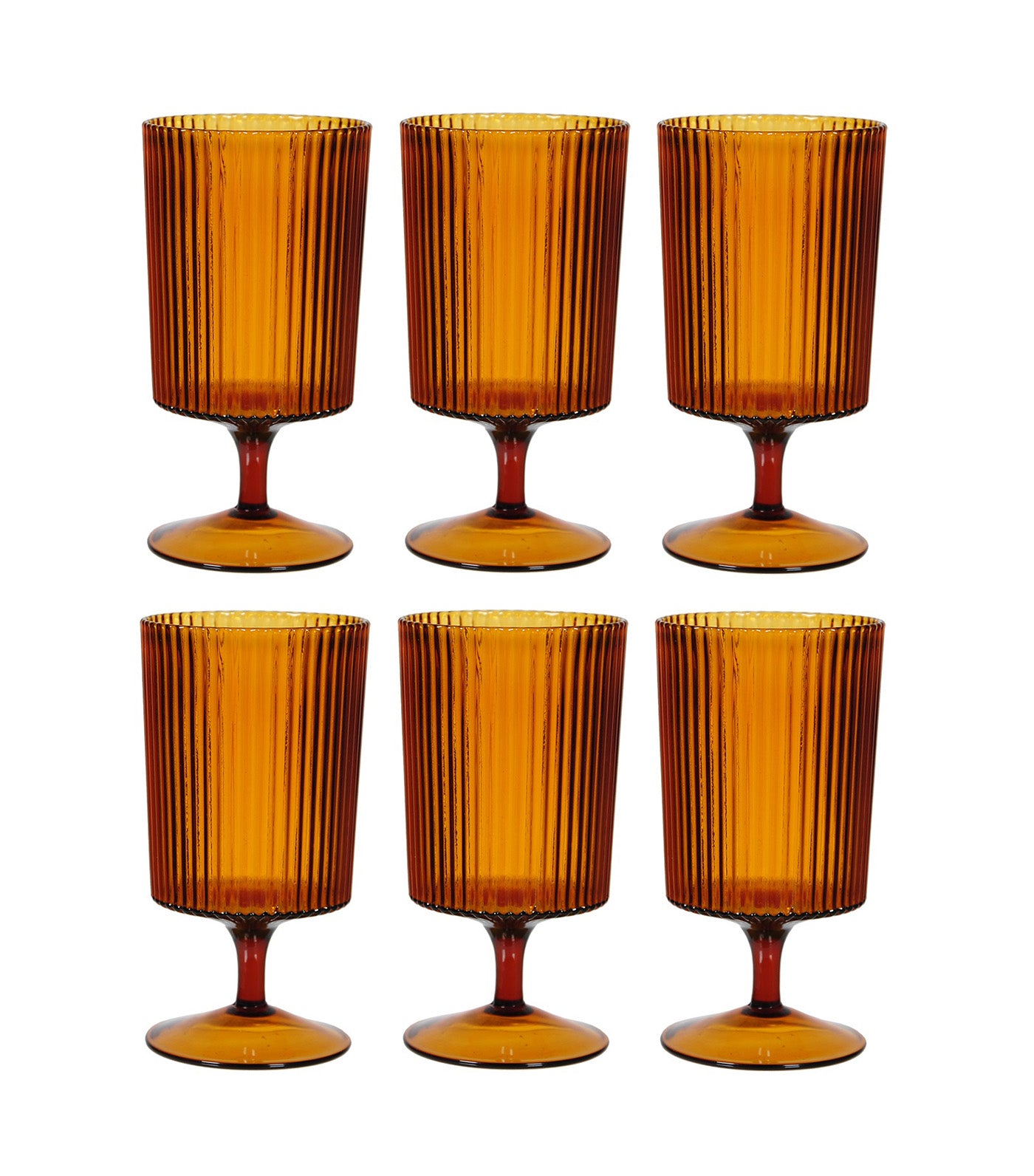 Amber Glassware Collection