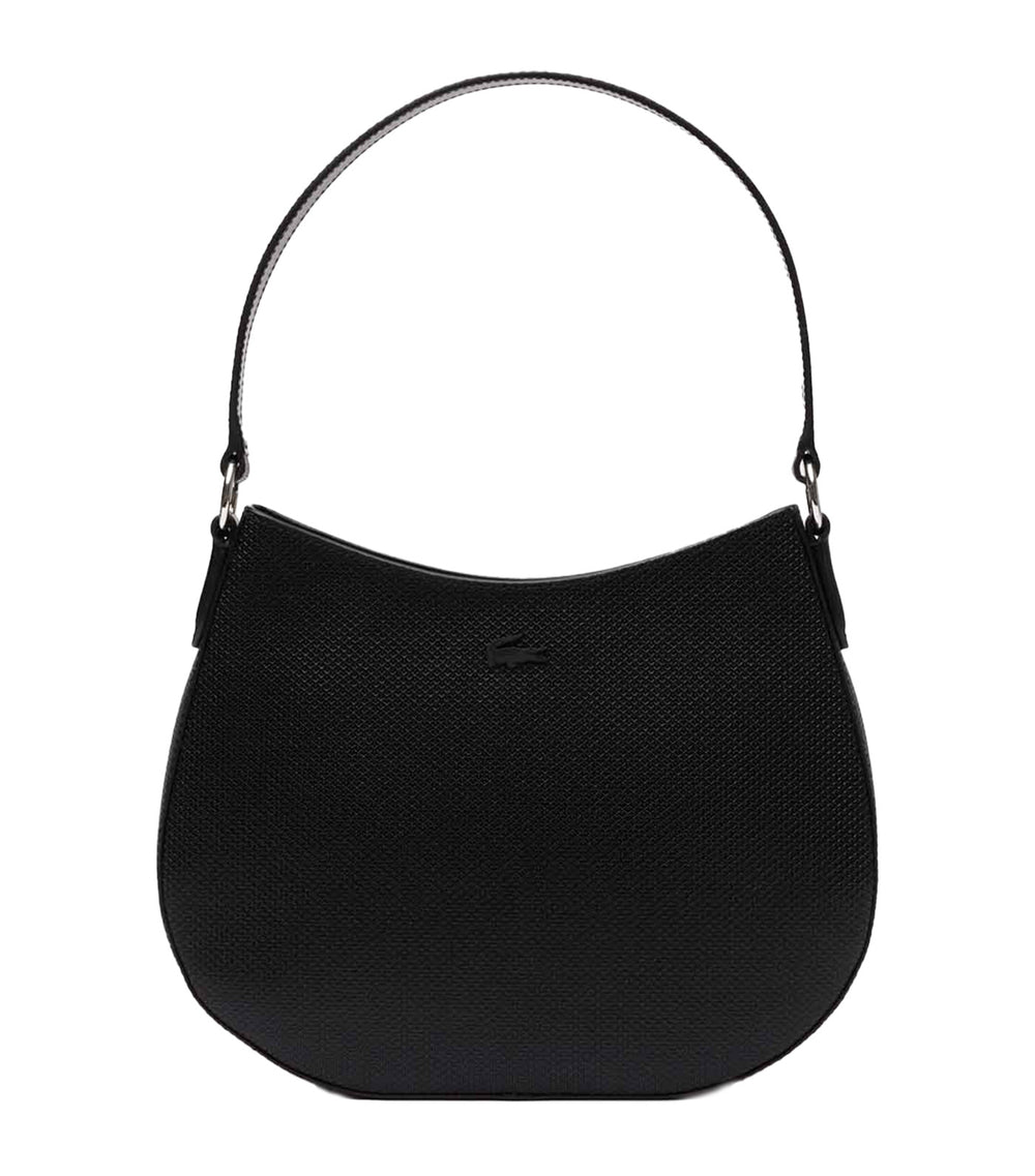 Lacoste Women's Chantaco Classic Leather Hobo Bag Noir Rustan's