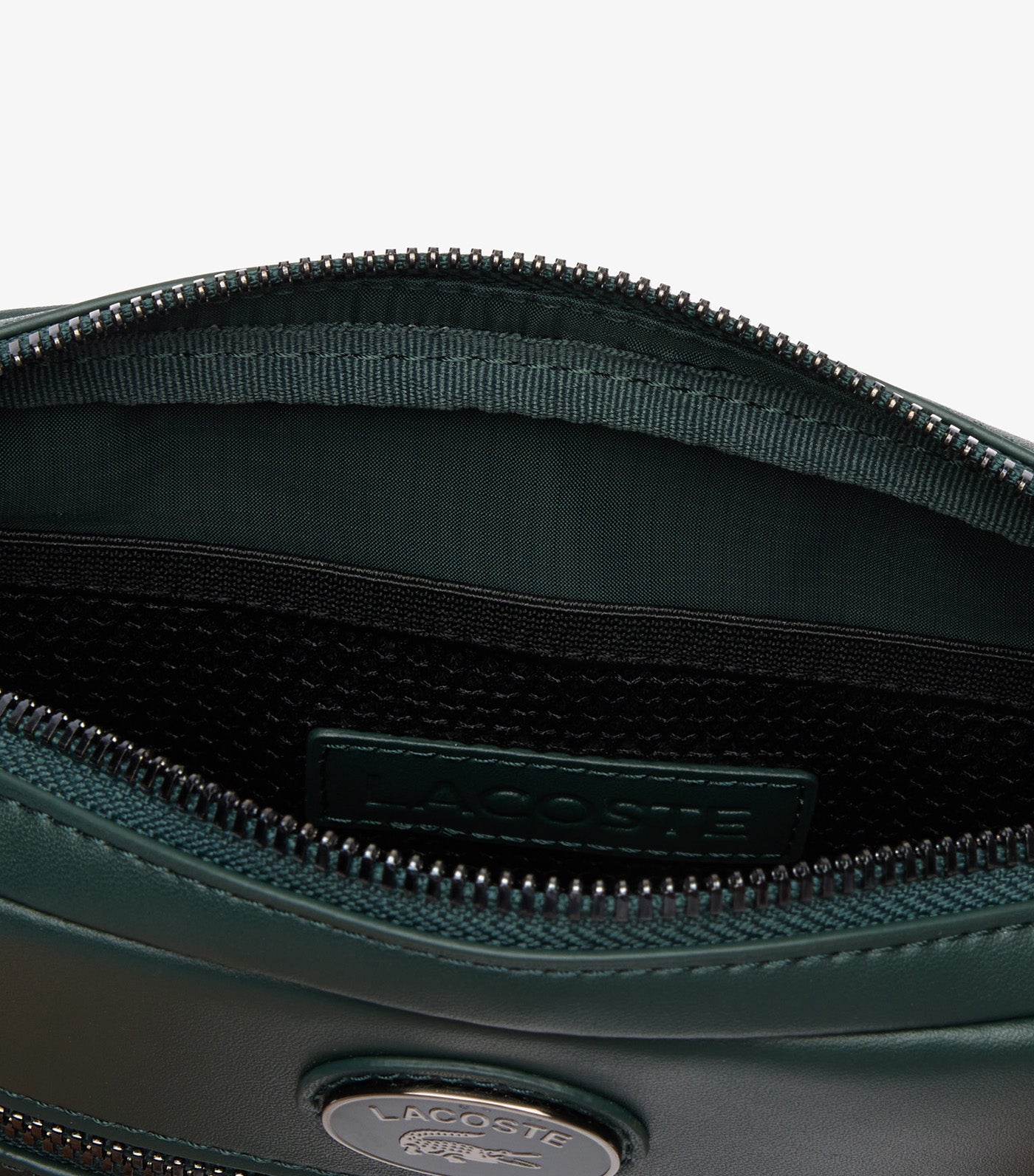 Men's Nomogramme Leather Print Shoulder Bag Sinople