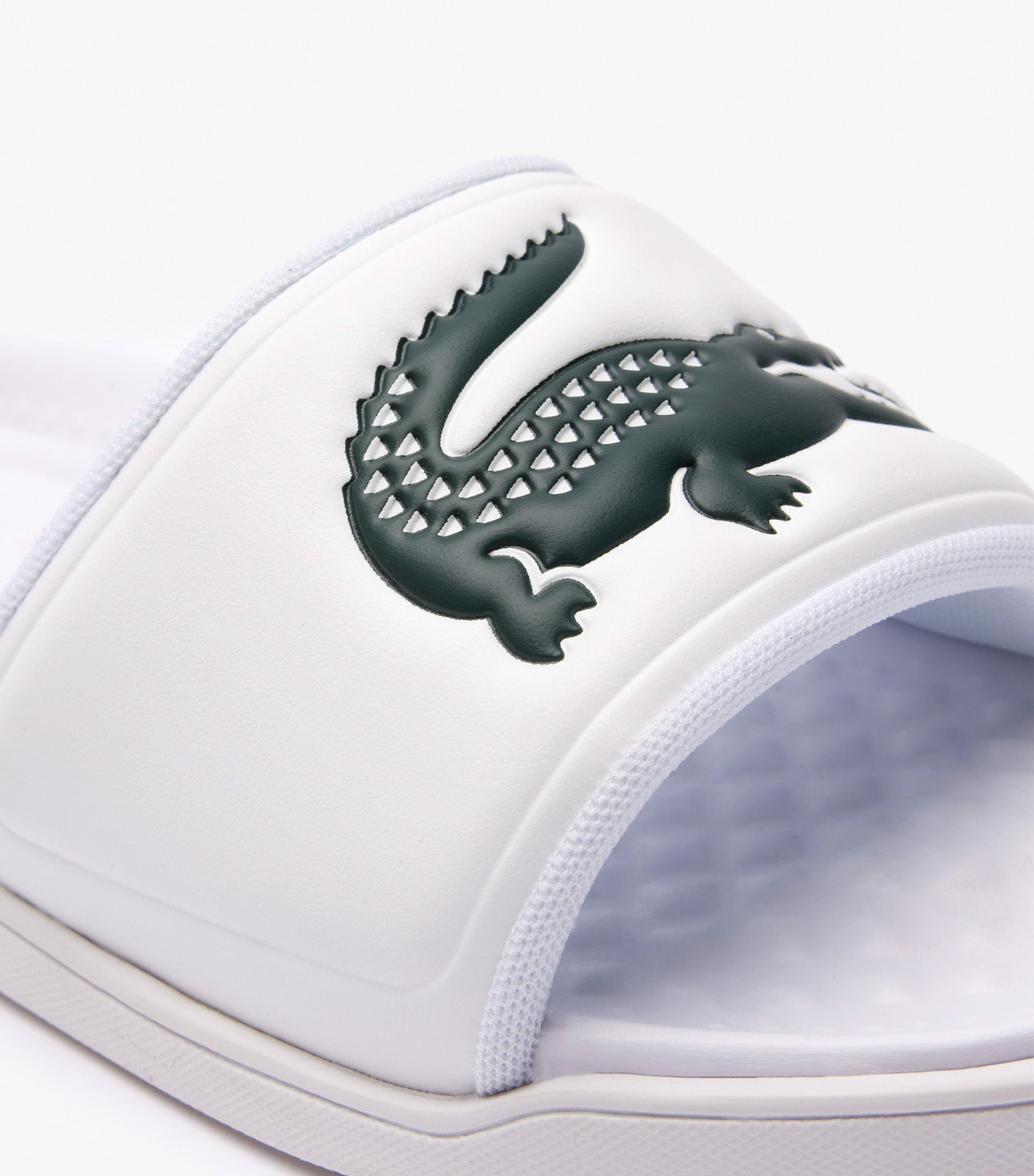 Lacoste Women's Croco Dualiste Synthetic Logo Strap Slides