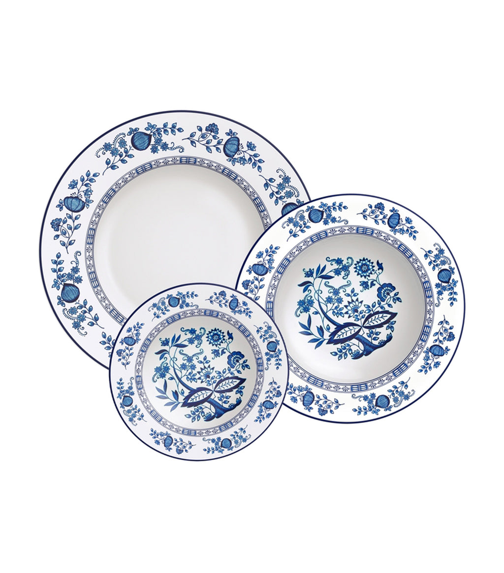 Tramontana Set 6 Piatti Piani Decorati Ana Flor 28 Cm – Porcellana Resistente Per Casa E Professionisti