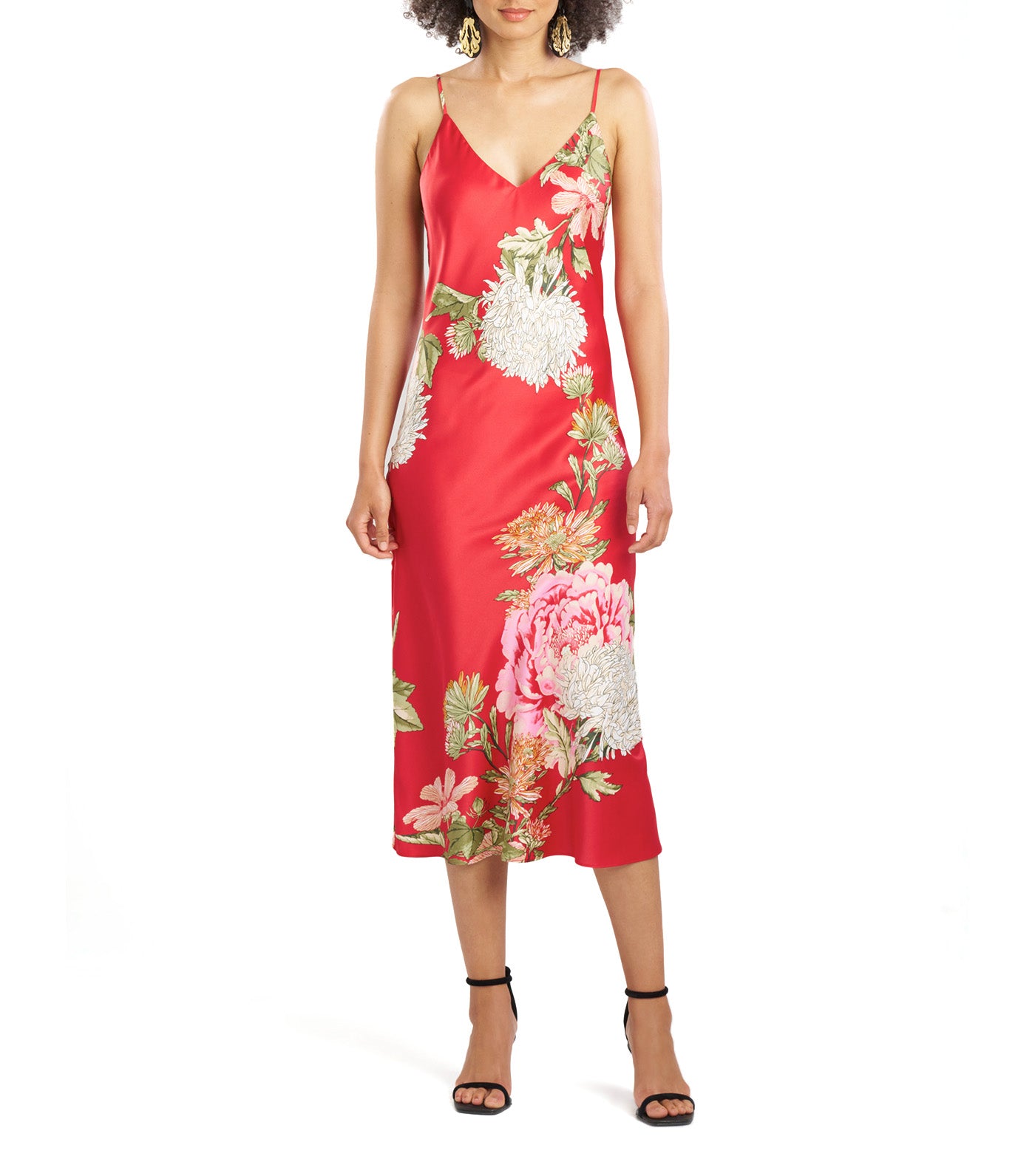 Caterina Gown Brocade Red