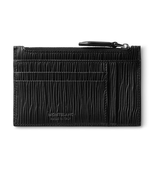 Meisterstück 4810 Card Holder 8cc with Zipped Pocket Black