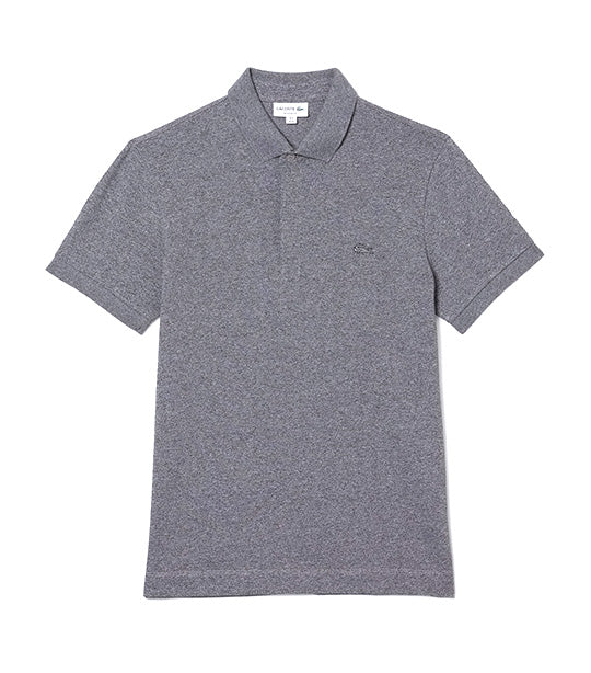 Men's Lacoste Paris Polo Shirt Regular Fit Stretch Cotton Piqué Eclipse Jaspe