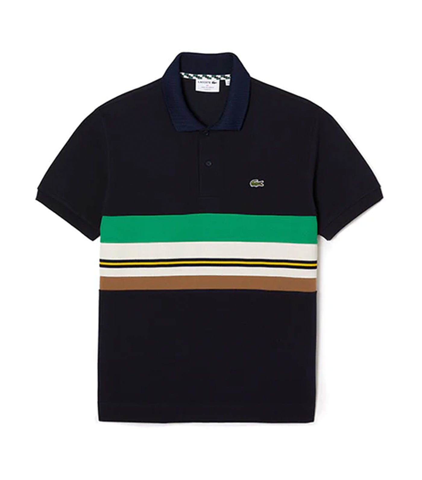 French Made Contrast Stripe Polo Shirt Abysm