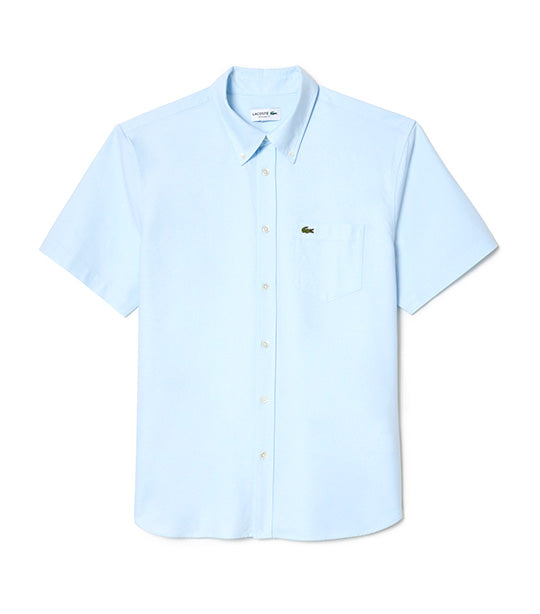 Regular Fit Short Sleeved Oxford Shirt White/Overview