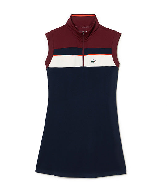 Recycled Fiber Tennis Dress with Integrated Shorts Navy Blue/Zin-Zin