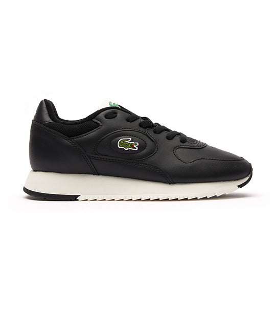 Women's Linetrack Leather Trainers Black/Off White