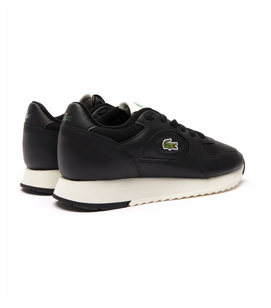 Women's Linetrack Leather Trainers Black/Off White
