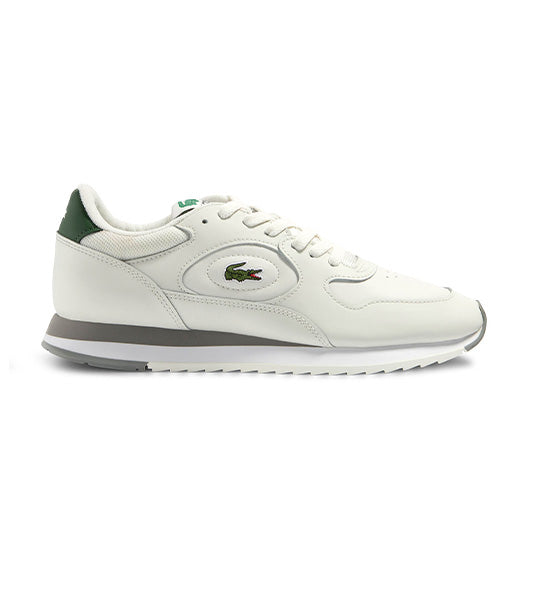 Men's Linetrack Leather Trainers Off White/Green