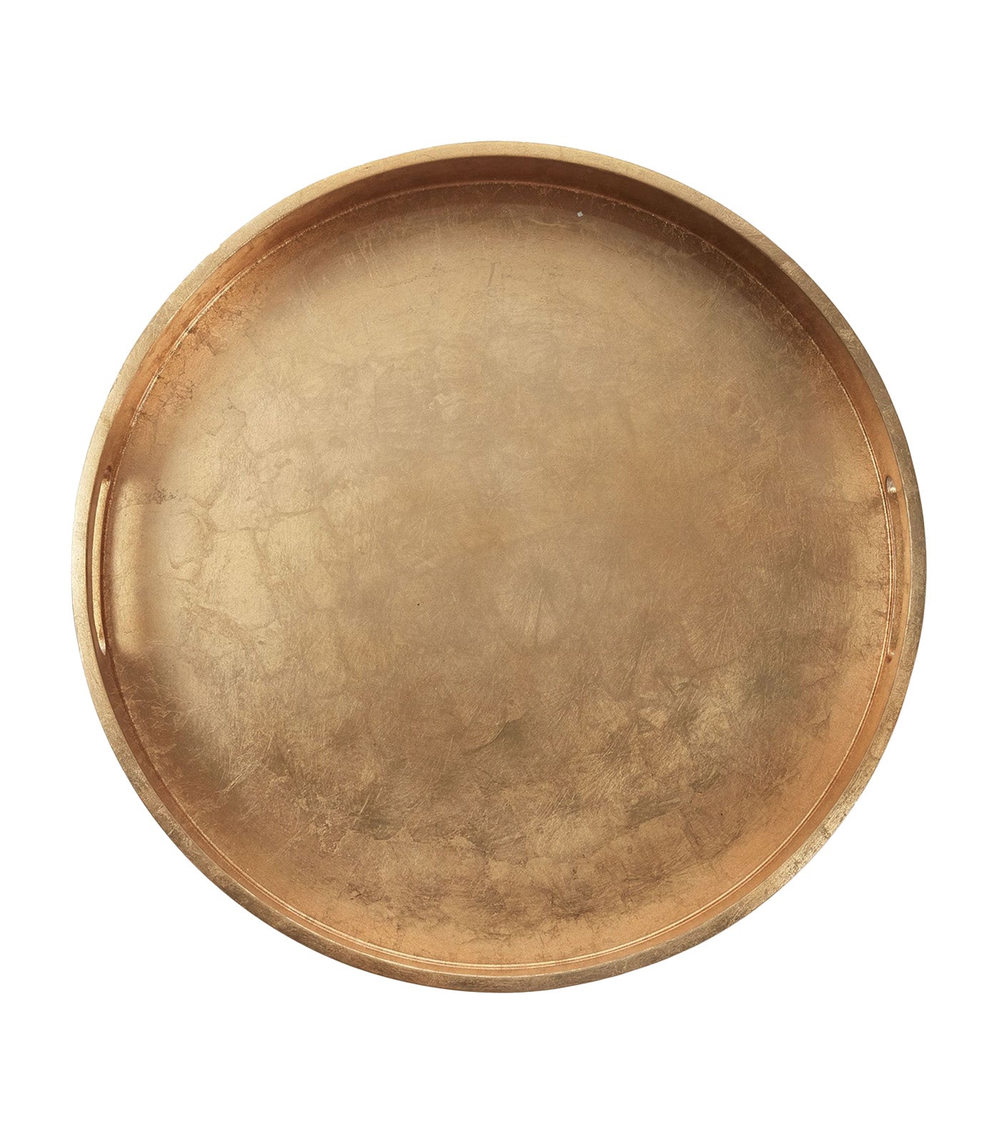 west elm Wood + Lacquer Round Tray - Gold