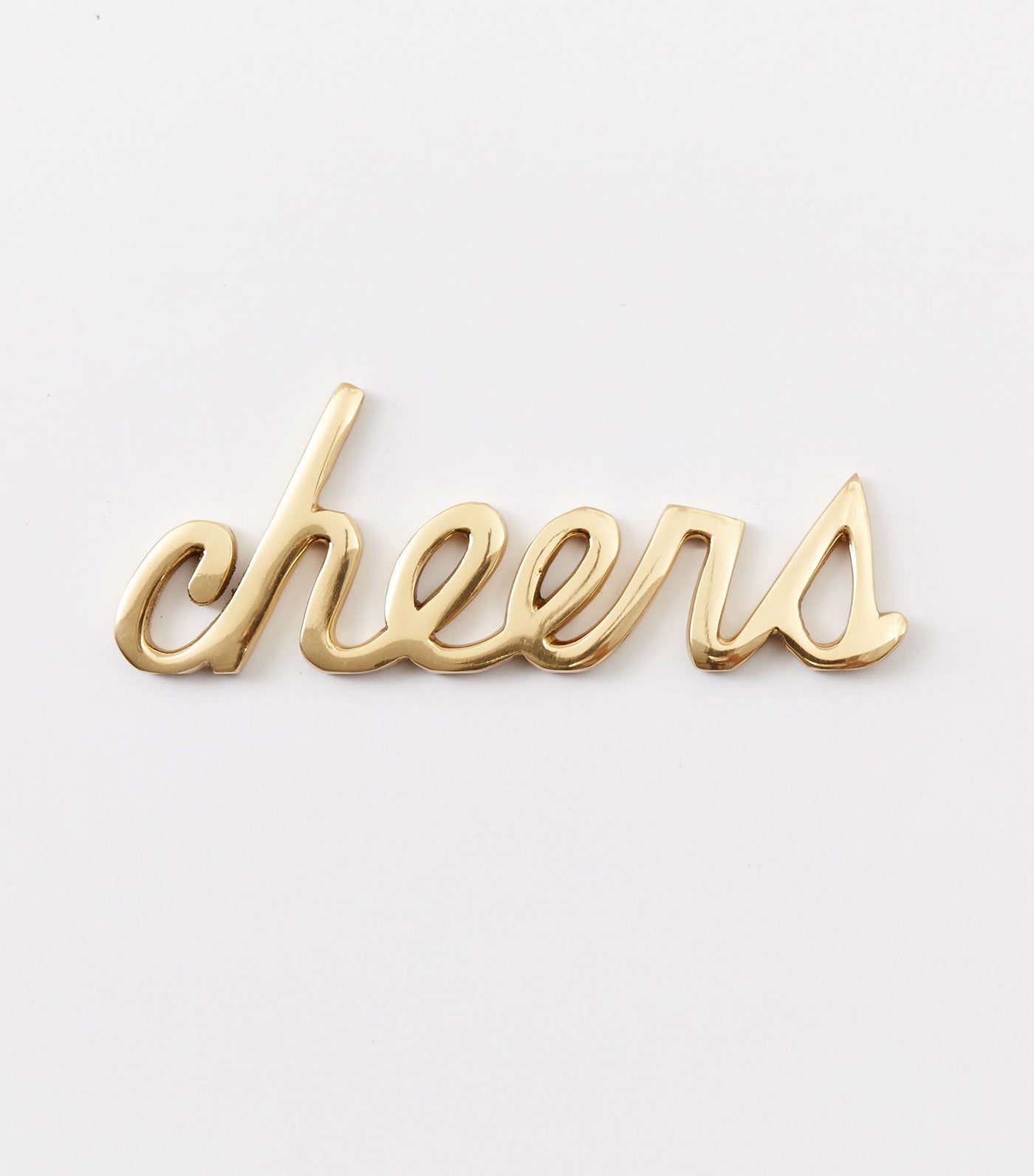 west elm Brass Word Object - Cheers