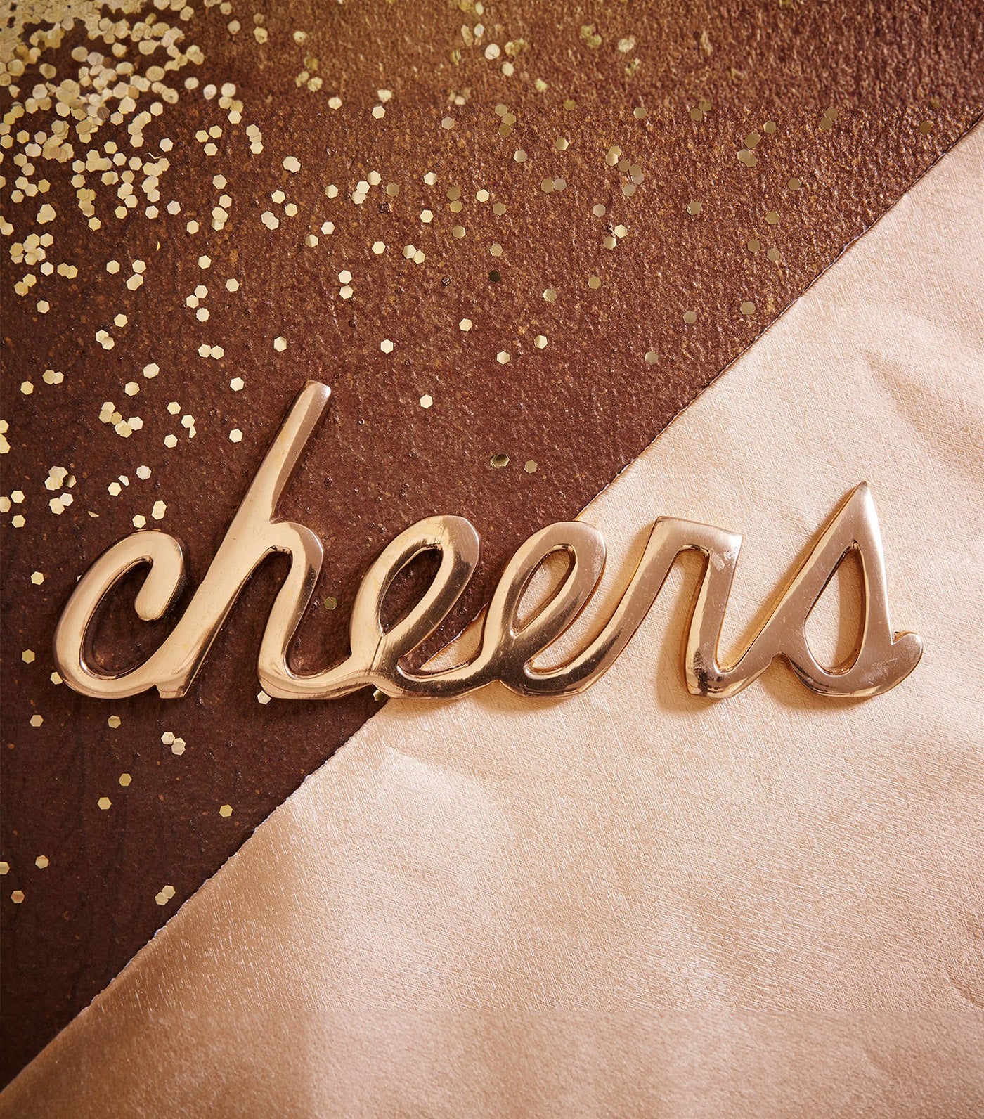 west elm Brass Word Object - Cheers