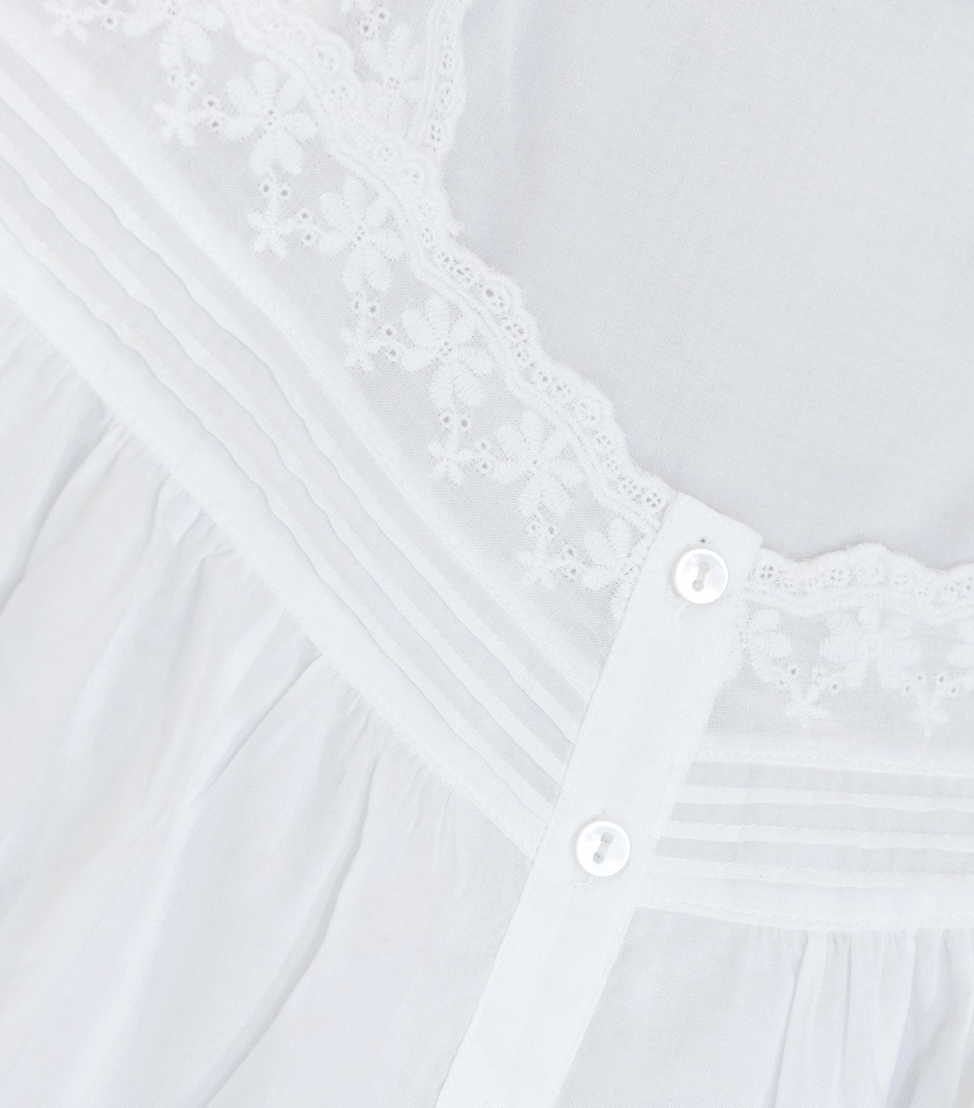 Daniela with Lace Front Opening White