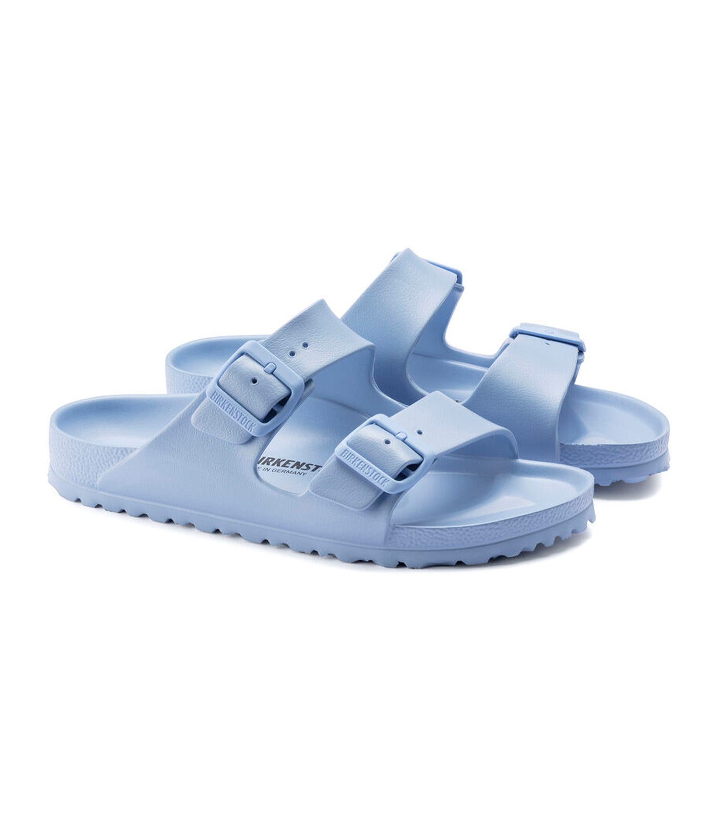 Blue and store white birkenstocks