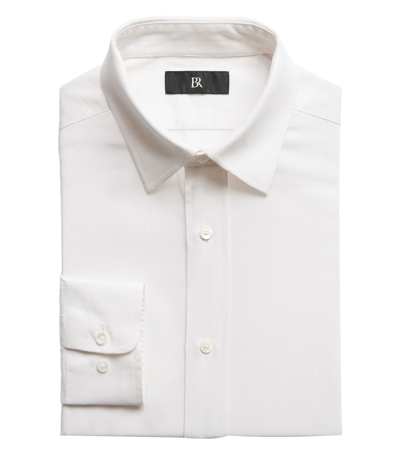 Cotton-Cashmere Dress Shirt White