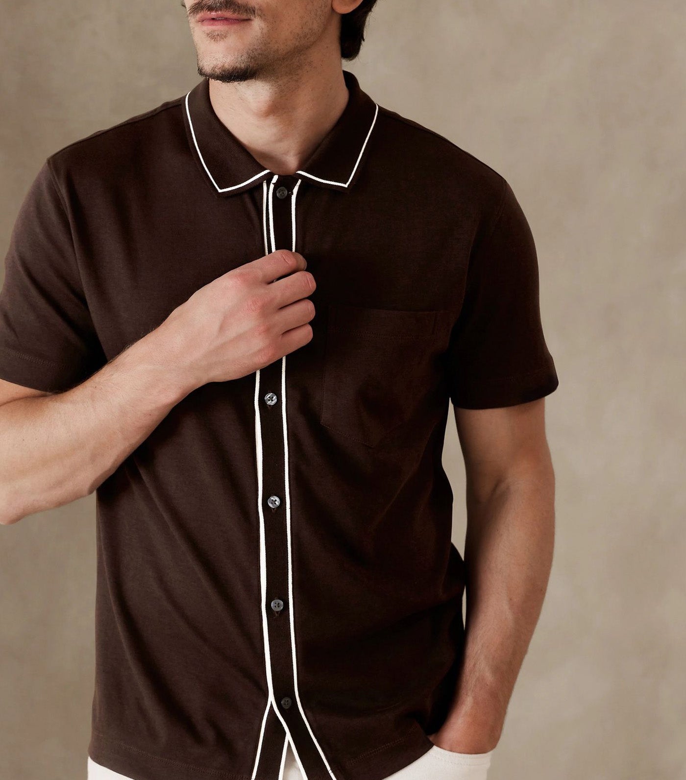 Luxury-Touch Polo Brown