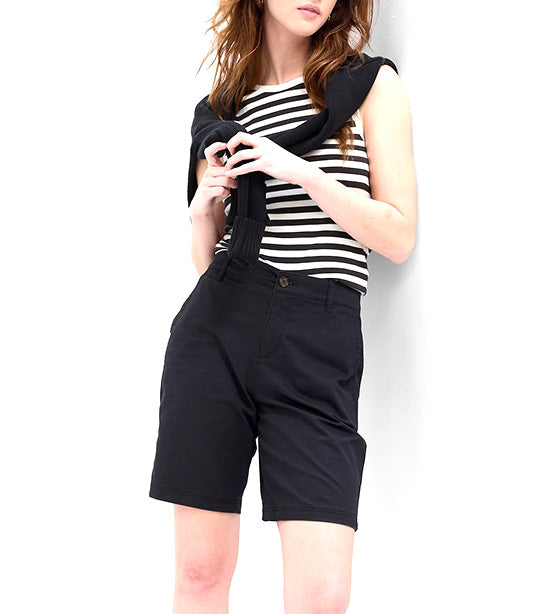 9" Mid Rise Twill Bermuda Shorts with Washwell Moonless Night