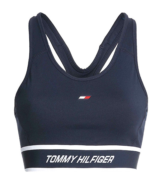 Tommy Hilfiger Women's Medium Intensity Tape Bra Navy