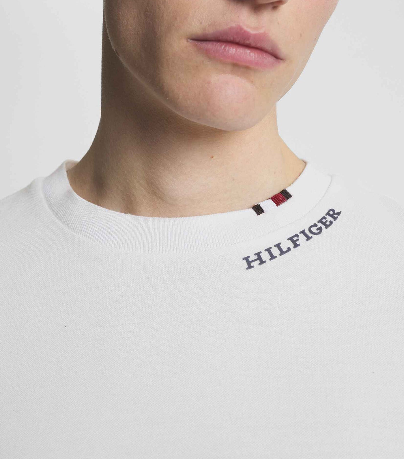 Men's Logo Slim Fit Pique T-Shirt White