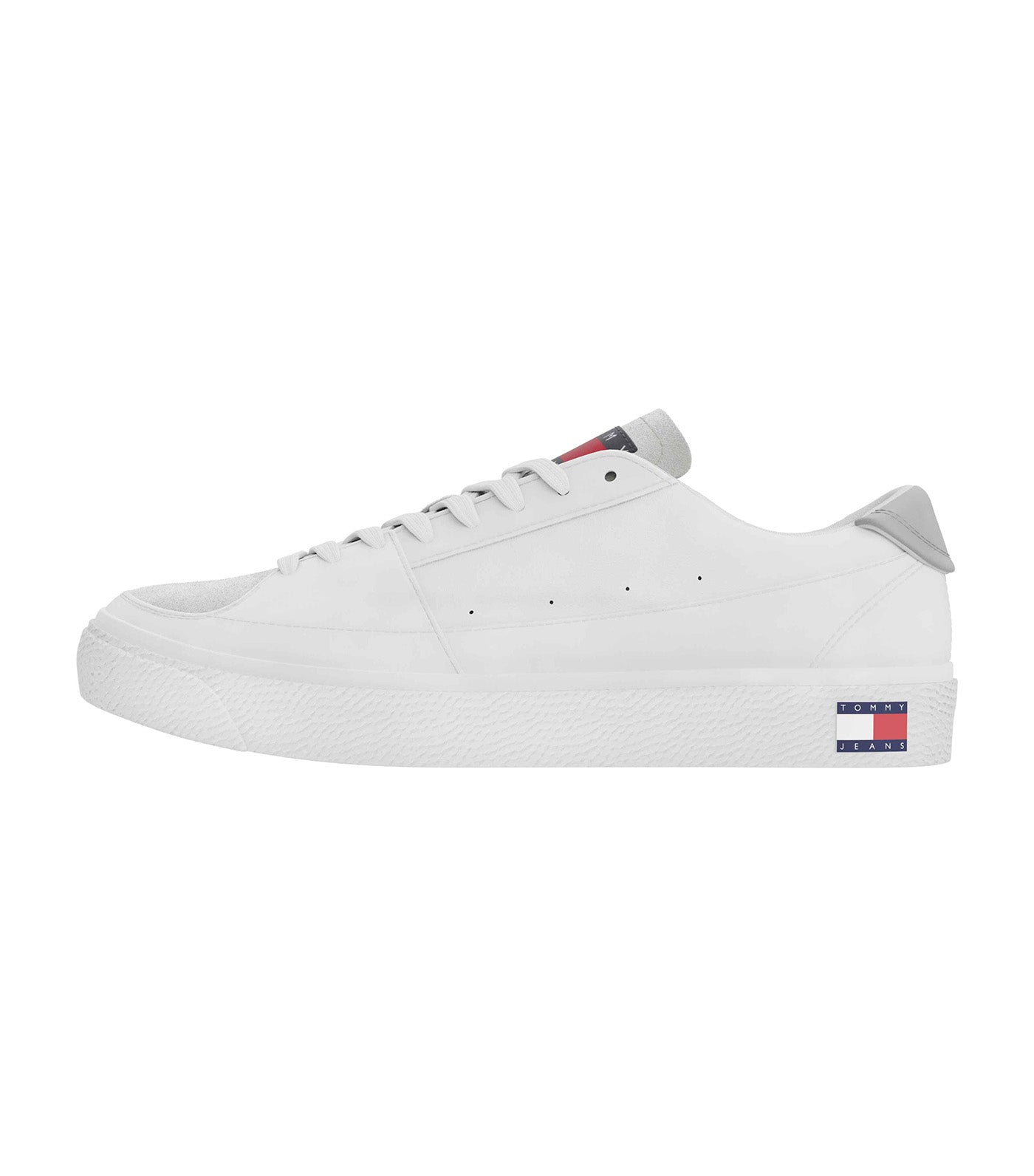 Men's Vulcanized Essential Badge Lace-Up Trainers White