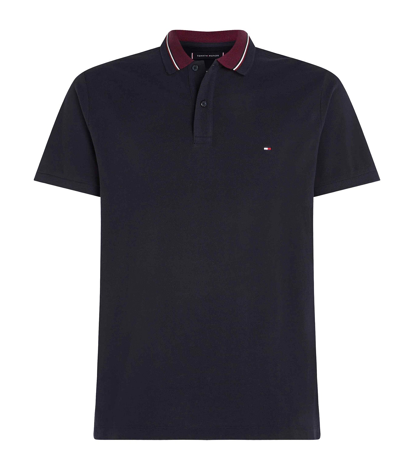 Tommy Hilfiger Men's Slim Fit Polo Shirt (Small, Black) at  Men's  Clothing store