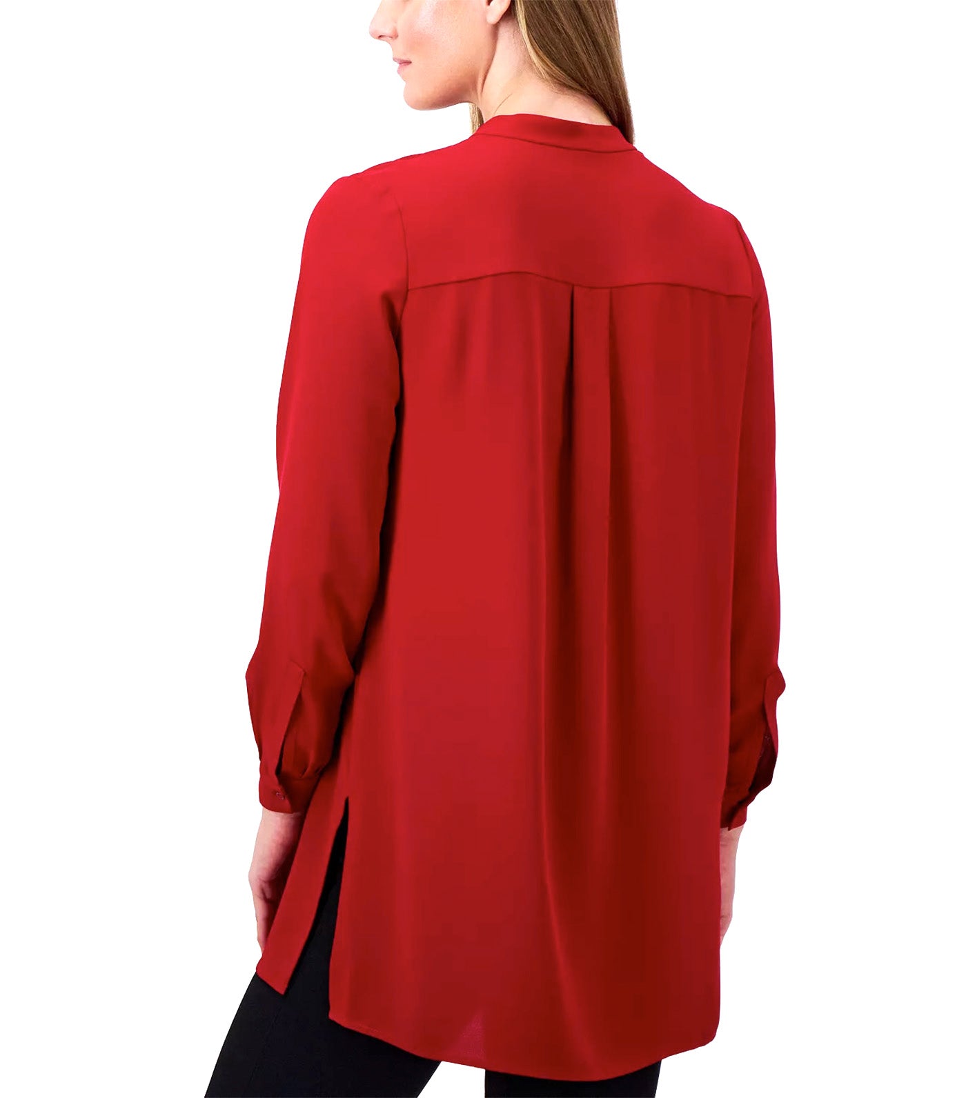 Women's Long-Sleeve Nehru Tunic Titan Red