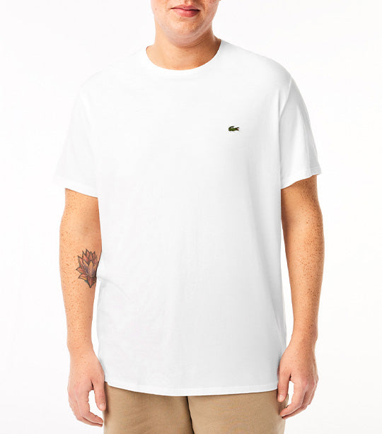 Men's Crew Neck Pima Cotton Jersey T-shirt White