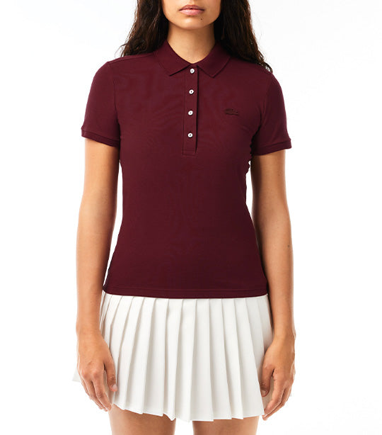 Women's Lacoste Stretch Cotton Piqué Polo Shirt Zin