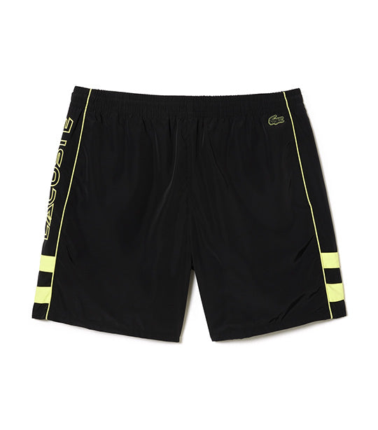 Relaxed Fit Recycled Fiber Embroidered Shorts Black/Limeira