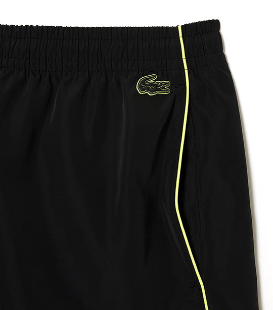 Relaxed Fit Recycled Fiber Embroidered Shorts Black/Limeira