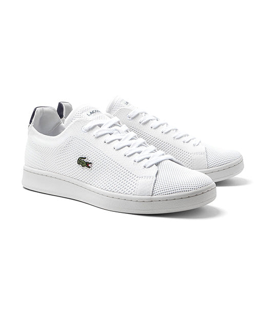 Men's Lacoste Carnaby Piquée Textile Trainers White/Navy