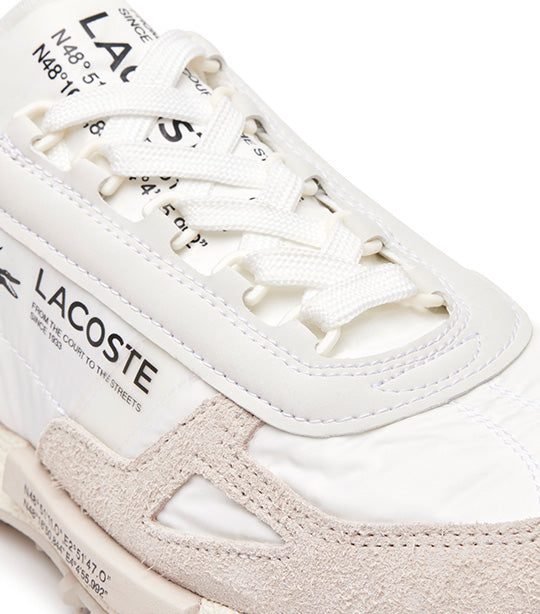 Lacoste Men's Elite Active Branded Textile Trainers White/Dark