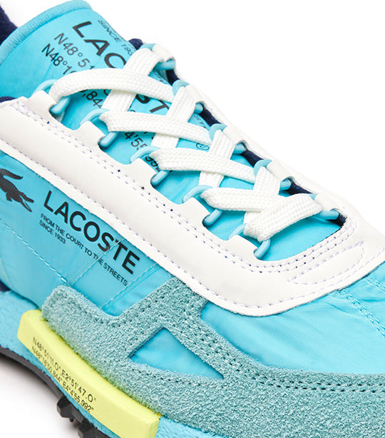 Men's Elite Active Branded Textile Trainers Turquoise/Light Green