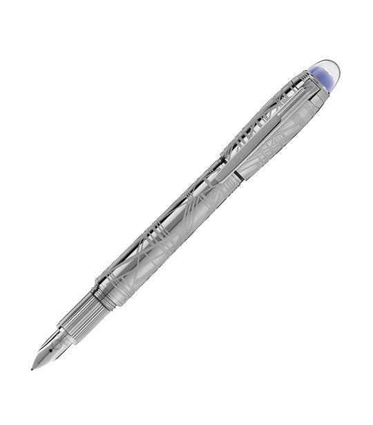 Starwalker Space Blue Metal Fountain Pen (F) Silver