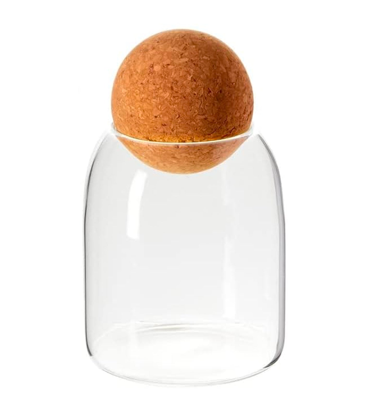 MakeRoom Glass Canister With Ball Cork Lid
