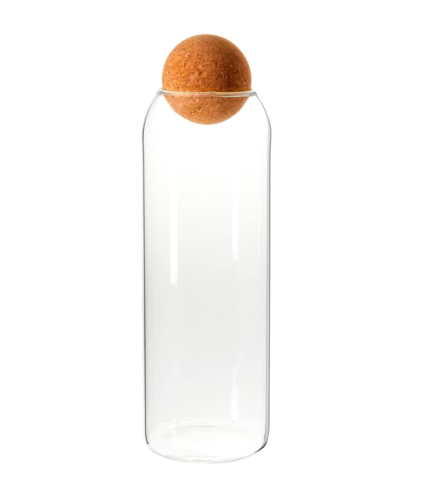 MakeRoom Glass Canister With Ball Cork Lid