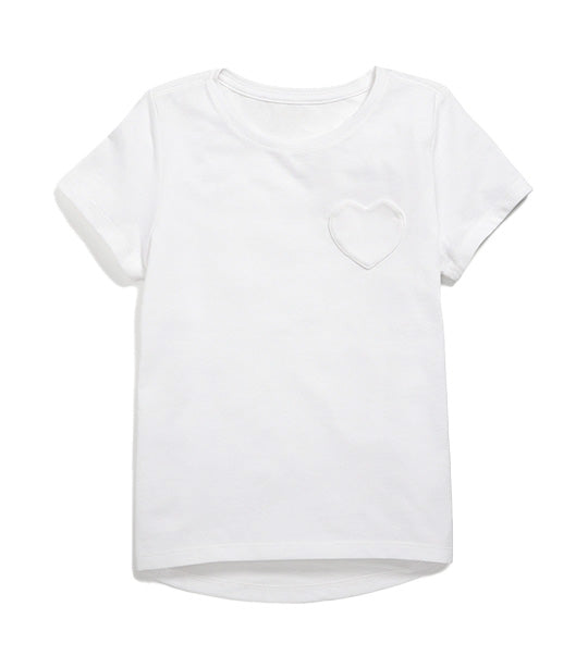 Softest Short-Sleeve Heart-Pocket T-Shirt for Girls Calla Lily 2