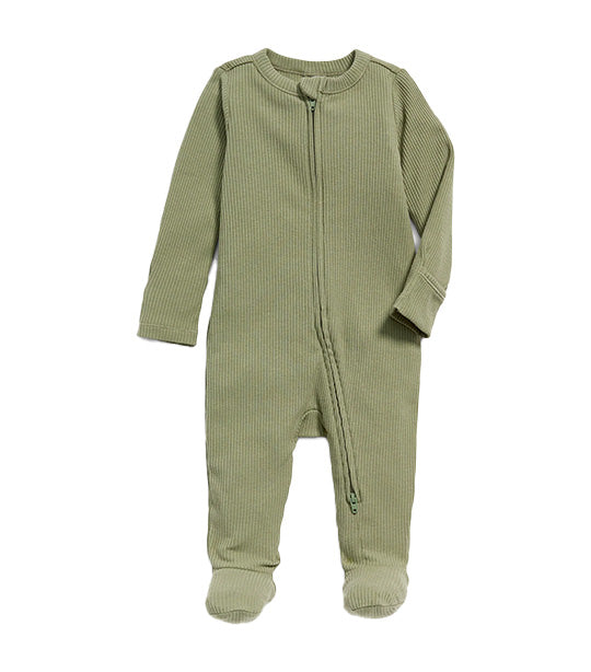 Unisex Sleep & Play 2-Way-Zip Footed One-Piece for Baby Bare Ground