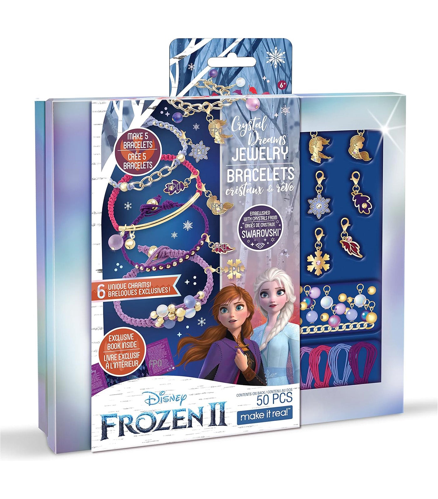 Disney Frozen 2 Crystal Dreams Jewelry - DIY Bead & Charm Bracelet Making Kit
