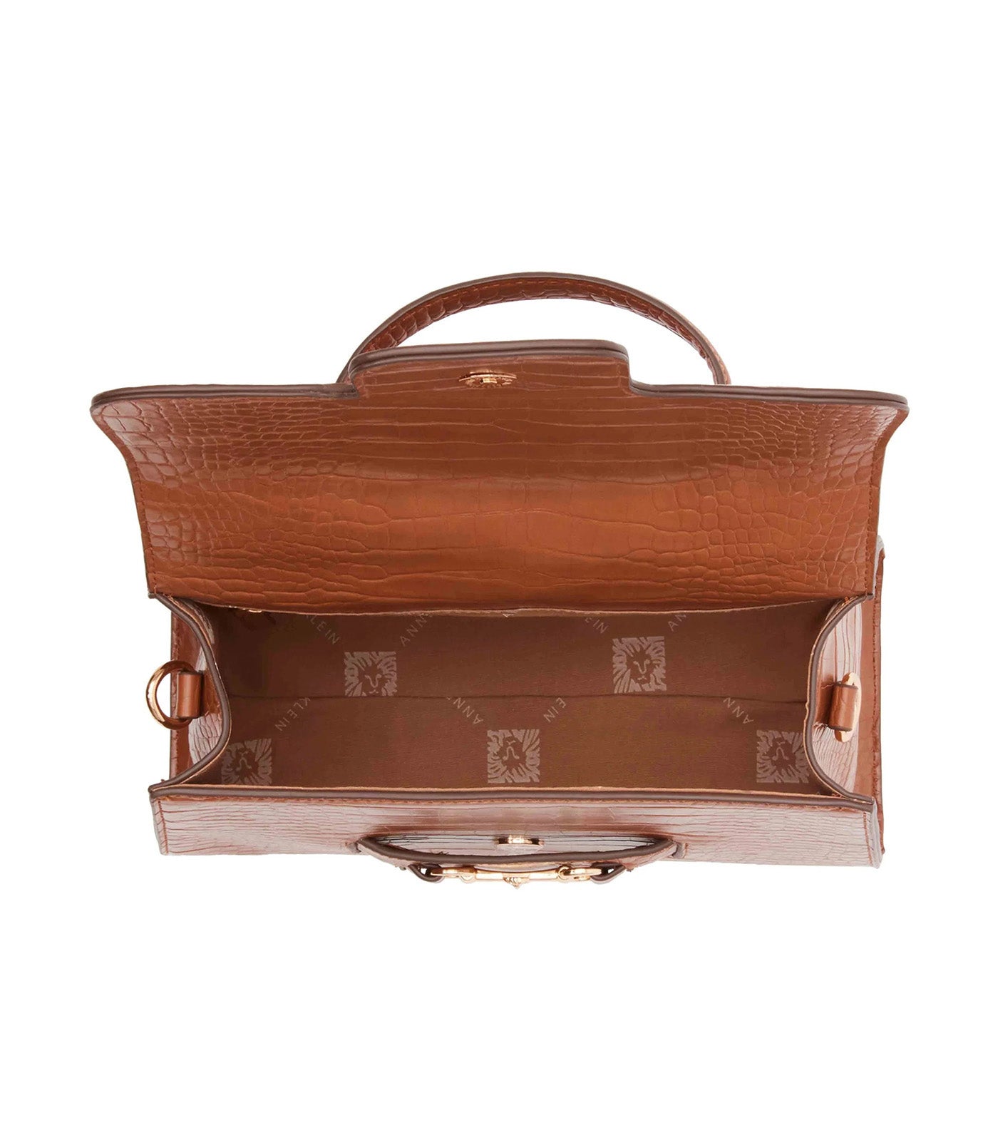 AK Convertible Horsebit Top Handle Satchel Chestnut