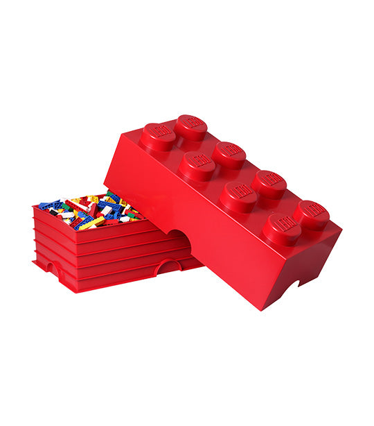 Personalized LEGO Storage Brick Container - Small Bright Red