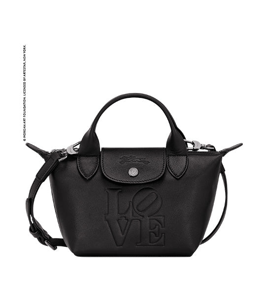 Longchamp x Robert Indiana Handbag XS Black