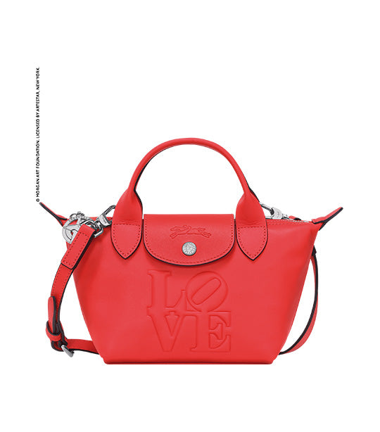Longchamp x Robert Indiana Handbag XS Red
