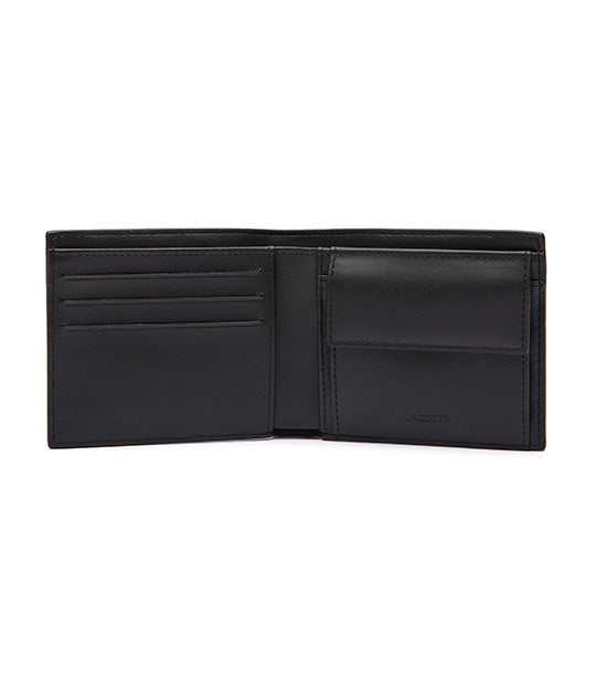 Lacoste Men's The Blend Small Monogram Canvas Wallet - One Size In Black