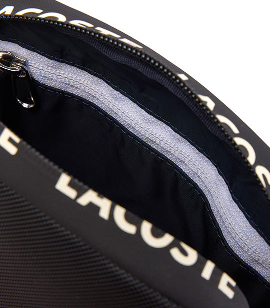 Men's Lacoste Small Flat Crossover Bag Noir Farine